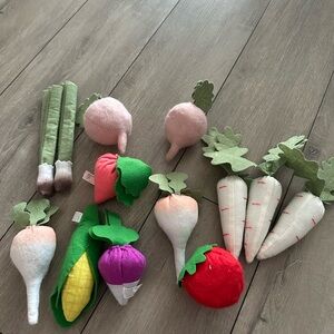 Colorful Plush Vegetable Toy Set